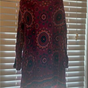 Crazy 8 Vibrant Patterned Long Sleeve Dress